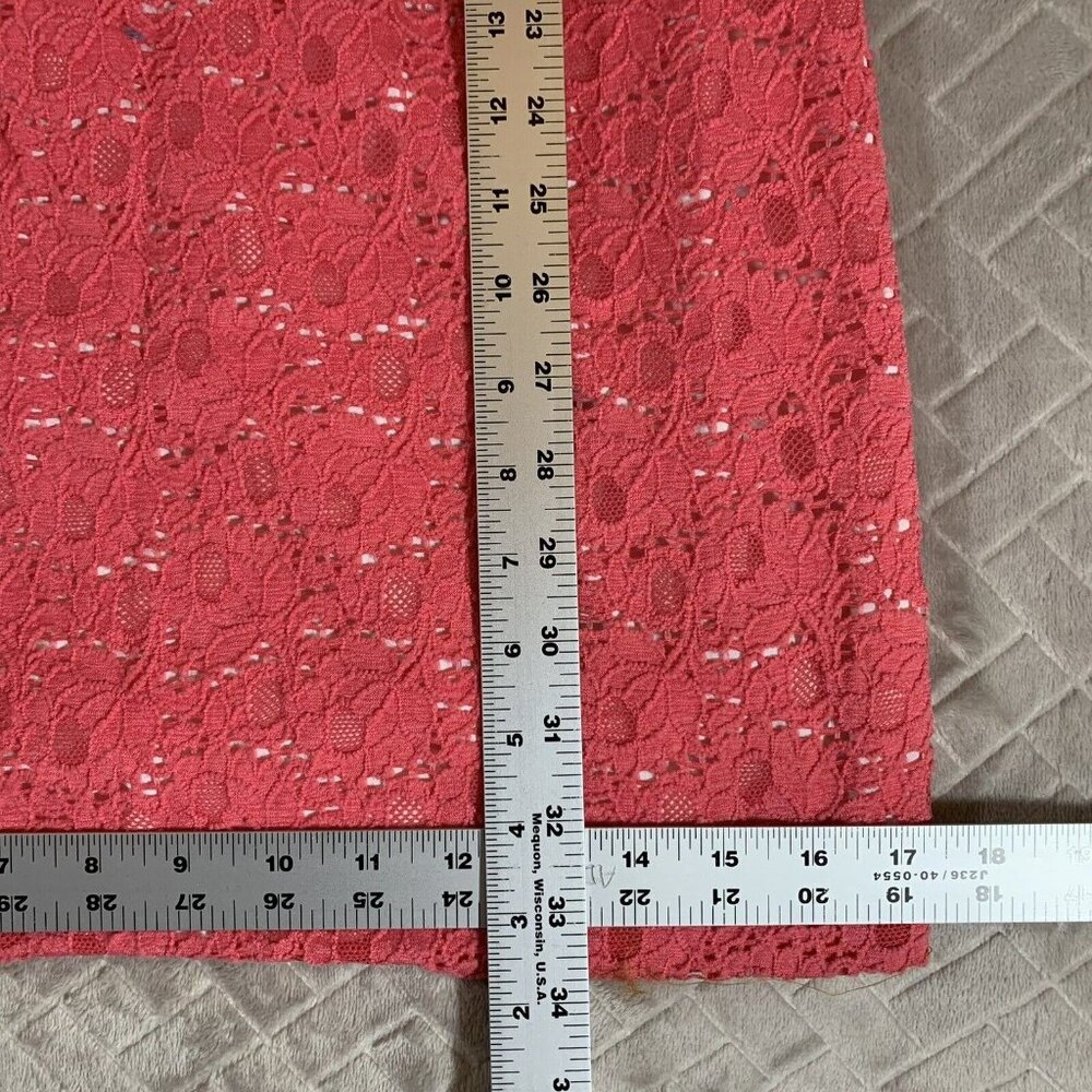 Marc New York Womens 4 Sheath Dress Coral Pink Short Mini Lace Lined Office - Picture 9 of 12